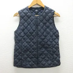 g■ユニクロ/UNIQLO ウルトラライトダウンベスト【L】紺/LADIES/G61【中古】■