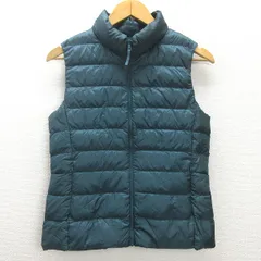 g■ユニクロ/UNIQLO ウルトラライトダウンベスト【M】緑/LADIES/H58【中古】■