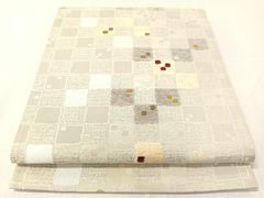 帯8624 ○高級 正絹 名古屋仕立て 名古屋帯 雪輪 - メルカリ