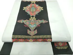 平和屋着物●名門木屋太　今河織物　六通柄袋帯　更紗花菱　正絹　逸品　DABF7384psのサムネイル