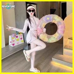 長袖ラッシュガード水着キッズ女の子ショートパンツ セパレート2点セットA ハーフジップおしゃれ韓国くすみピンクかわいい子供プール海ガールズ水遊びUV対策　速乾スイムウェア露出控えめ小学生 中学生120 130 140 150 160【arc】