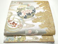 【美品】袋帯　総刺繍　相良刺繍　汕頭刺繍　金銀糸　六通　クリーム色 美品】袋帯 総刺繍 相良刺繍 汕頭刺繍 金銀糸 六通 クリーム色 - メルカリ