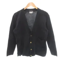 サルヴァトーレフェラガモ Salvatore Ferragamo 美品 カーディガン ニット Vネック 無地 S 黒 ブラック /SJ ■ECG001のサムネイル