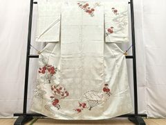 打掛 白無垢 掛下 長襦袢 掛下帯 帯締め 伊達衿 6点 ビンテージ 総刺繍 