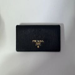 PRADA ブラックレザー 名刺入れ - メルカリ