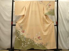 平和屋着物○和紙染染色作家・植村彩弘 訪問着 枝花文 暈し染め 金彩