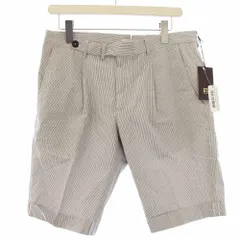 ジーティーアー GTA イル パンタローネ IL PANTALONE BYRON SHORT ショートパンツ ハーフパンツ ストライプ柄 48 白 紺 ベージュ J35S04-ST /TKのサムネイル
