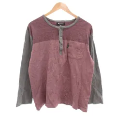 アクアスキュータム AQUASCUTUM 美品 Tシャツ M 紫色 グレー ヘンリーネック 長袖 胸ポケット /IL ■ECF003のサムネイル