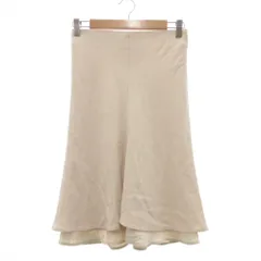 ブルネロクチネリ BRUNELLO CUCINELLI フレアスカート 絹 シルク ひざ丈 二重裾 38 アイボリー /SX ■GY62のサムネイル