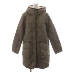 エーグル AIGLE ダウンジャケット ダウンコート ロング キルティング M カーキ フード付き 8604-67452 /RRのサムネイル