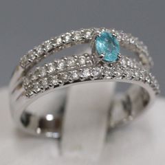 パライバトルマリン 指輪 0.16ct ダイヤ0.36ct 11.5号 - メルカリ