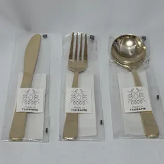 新潟燕 洋食器の町 新潟燕のカトラリー 金メッキ スープスプーン　フォーク　ナイフ　3点セットのサムネイル