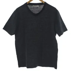 ジョセフアブード JOSEPH ABBOUD Tシャツ カットソー 麻 リネン LL グレー Vネック ボーダー柄 半袖 /GG ■GY60のサムネイル