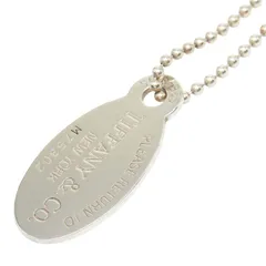 ティファニー リターントゥ ティファニー オーバルタグ ロングネックレス SV925 シルバー レディース TIFFANY&Co.【1-0266469】
