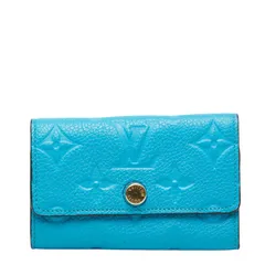 ルイ ヴィトン モノグラム アンプラント ミュルティクレ6  キーケース M81566 ブルー レザー レディース LOUIS VUITTON【1-0272488】