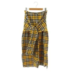 シンゾーン Shinzone SHIRT SKIRT シャツスカート タイトスカート ロング チェック 34 イエロー /DF ■OSのサムネイル