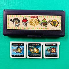 [소프트 3 점 · 아이루 수납 케이스 포함] [H 세트] 3DS 몬스터 헌터 3G 몬스터 헌터 4G 몬스터 헌터 크로스 CAPCOM 캡콤