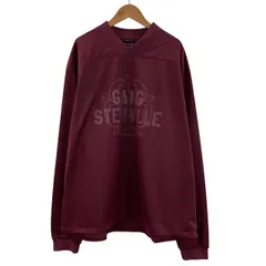 ギャングスタービル GANGSTERVILLE タグ付き ホッケーシャツ メッシュTシャツ 長袖 ロゴ プリント L ワインレッドのサムネイル