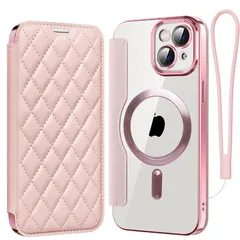 【新品】 Cace for iPhone 13 ケース手帳型 小さい香風折り返 magsafe対応 ワイヤレス充電対応 多機能 収納 カード入れ 背面 透明 アイフォン13向けのスマホケース RFIDブロッキング PU革レザーカバー 軽量 薄型 全面保護防塵耐