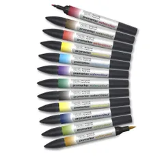 新品 Winsor & Newton ウィンザー&ニュートン 水彩絵具 プロマーカー ウォーターカラー 12色セット 3ml 21009812のサムネイル
