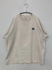 HELLY HANSEN ヘリーハンセン Tシャツ/カットソー L ホワイト 前面プリント バックプリント ブランドロゴ ミドル丈 半袖 クルーネック(丸首) メンズ