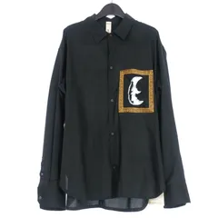 シンヤコヅカ SHINYA KOZUKA 25SS DOTS MUSEUM SHIRT シャツ 長袖 M COLOURLESS BLACK ブラック 黒 2501SK54C のサムネイル