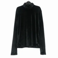ジョンローレンスサリバン JOHN LAWRENCE SULLIVAN VELOUR HI-NECK TOP ベロアハイネックカットソー Tシャツ S ブラック 黒 5B006-0124-23のサムネイル