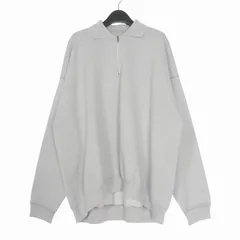 マーカウェア MARKA WARE 26SS HALF ZIP POLO HUGE SWEAT オーガニックコットン ヘビー吊裏毛 ハーフジップポロヒュージスウェット トレーナー 長袖 1 ASH GRAY グレー A26A09CS03Cのサムネイル