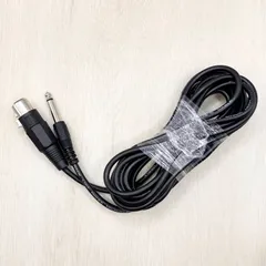 XLRメス 6.3mm標準モノラルフォン プラグ マイクケーブル 約3m前後 音響ケーブル PA機器 カラオケ アンプ ミキサー マイク接続用 ブラック 3ピン 変換ケーブル ライブ 配信 録音 ステージ 楽器 音声 端子 80518-796のサムネイル