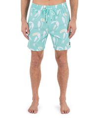 Hurley Men's Swimwear Half Pants/Shorts - Hurley Men's Cannonball Volley Boardshorts Fragment 2