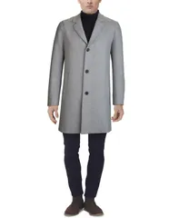 コールハーン メンズ アウター ジャケット・ブルゾン コート Cole Haan Mens Melton ClassicFit Topcoat Light Grey グレーのサムネイル