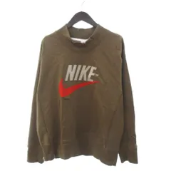 ナイキ NIKE トレーナー スウェット 長袖 ハイネック ロゴ刺繍 DD5274-258 茶 ブラウン L ■FF