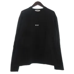 エムエスジーエム MSGM Tシャツ カットソー 長袖 ロゴ 黒 ブラック Lのサムネイル