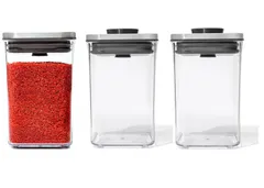 オクソー OXO ステンレス ポップコンテナ スモールスクエア ショート 3ピースセット 3118400のサムネイル