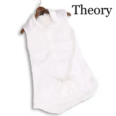 Theory セオリー 春夏★ 【ZAILANE SL SOFT LINEN】 リネン ノースリーブ ブラウス Sz.S レディース 白のサムネイル