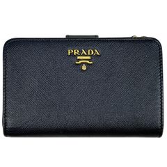 【名作】プラダ⭐︎二つ折り財布 L字ファスナー サフィアーノレザー ネイビー 美品✨PRADA 二つ折り財布 サフィアーノ レザー ブラック 現行 - メルカリ