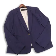 ZARA ザラ 通年★ 総裏 テーラード ジャケット 大きいサイズ Sz.XL レディース 紺