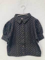 ミナペルホネン 半袖ブラウス ネイビー choucho 38サイズ - メルカリ