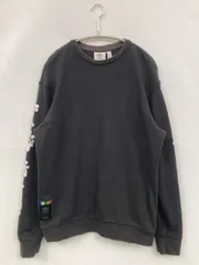 adidas アディダス スウェット O ブラック コットン スウェット ブランドロゴ その他総柄 長袖 メンズ レディース