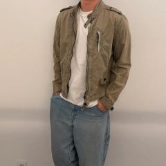 90s ABBA 104 レザーコート 革ジャン 黒 M 古着 カーコート - メルカリ