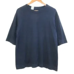 ミスターハリウッド N.HOOLYWOOD CREW NECK HALF SLEEVE 22RCH Tシャツ カットソー 5分袖 無地 38 M相当 紺 ネイビー /Xのサムネイル