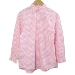 サンシャインクラウド SUNSHINE+CLOUD THOMAS MASON ボタンダウン シャツ プルオーバー 7分袖 ギンガムチェック 0 S相当 ピンク ホワイト /Xのサムネイル