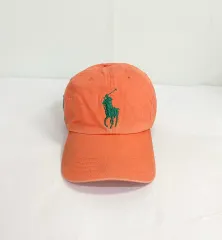 ポロ ラルフローレン オレンジ ビックポニー ベースボールキャップ