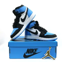 NIKE ナイキ AIR JORDAN １ RETORO HIGH OG GS UNIVERSITY BLUE エア ジョーダン １ ハイカット スニーカー ユニバーシティ ブルー US５Y（約23.5cm） FD1437 400 新品未使用