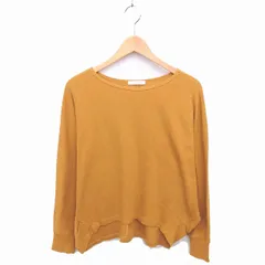 ショコラフィネローブ chocol raffine robe ニット セーター ボートネック ドルマンスリーブ 長袖 F イエローベージュ /TT25