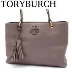 美品】トリーバーチ マックグロー ロゴ トートバッグ グレージュ