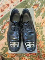 BALENCIAGA ダービーシューズ スクエアトゥ BBロゴ サイズ42 - メルカリ