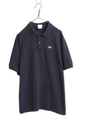 LACOSTE ラコステポロシャツ S 半袖スリムフィット鹿の子ネイビー紺