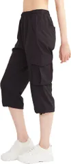 ジーフィット G-FIT カーゴカプリ パンツ GF-N306PP エアパン エアーパンツ ボトムス ヨガ ストレッチ ジム トレーニング ズボン 軽量 通気性 速乾 UVカット  GFN306PP B ブラックのサムネイル