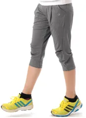 ジーフィット G-FIT エアSTRETCH ルーズフィットカプリ フィットネスウェア GF-L979S 軽量感 2WAYストレッチ SPF50+ ゆったり ヨガ ジム トレーニング  GFL979S HDGL ヘザーダークグレーのサムネイル